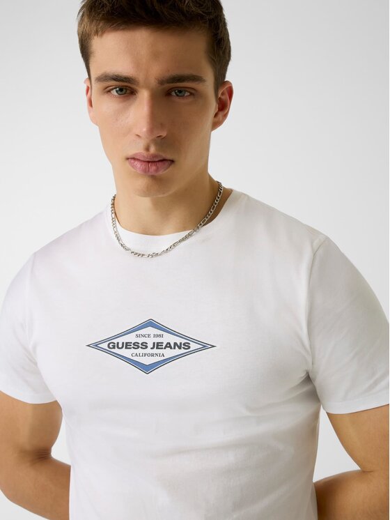Guess Jeans Guess Jeans T-Shirt 181530 Bílá Classic Fit