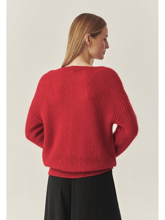 TATUUM TATUUM Sweter CLAIRE Czerwony Classic Fit
