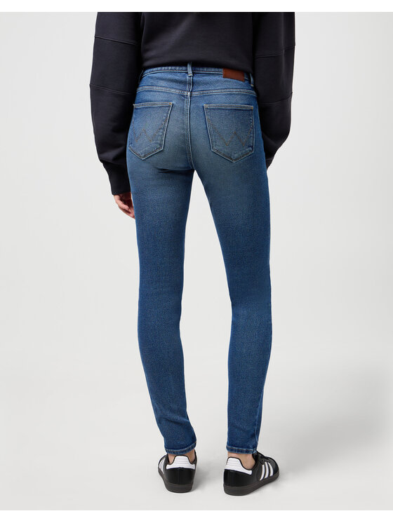 Wrangler Wrangler Spodnie materiałowe SKINNY Niebieski Skinny Fit
