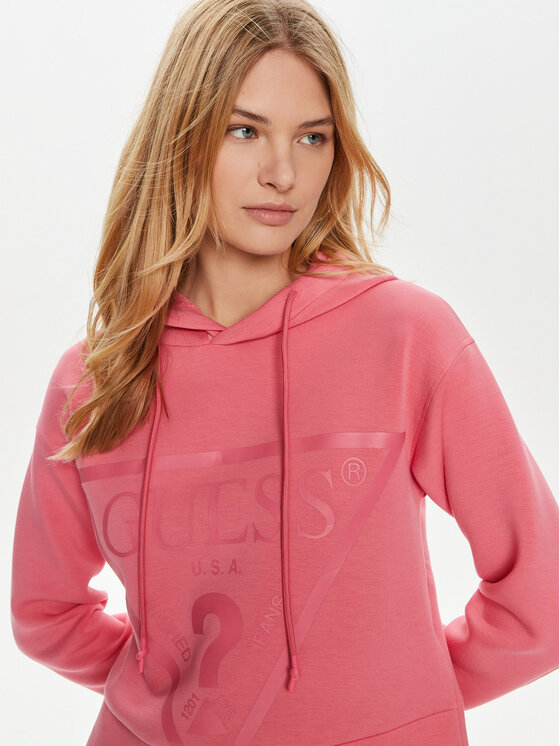 Guess Guess Суитшърт V2YQ08 K7UW2 Розов Regular Fit