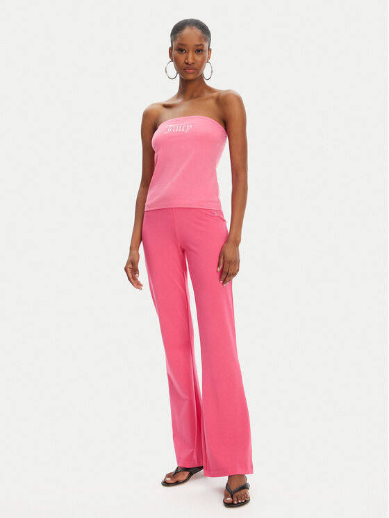 Juicy Couture Juicy Couture топ Babey JCWCT23310 Розов Slim Fit