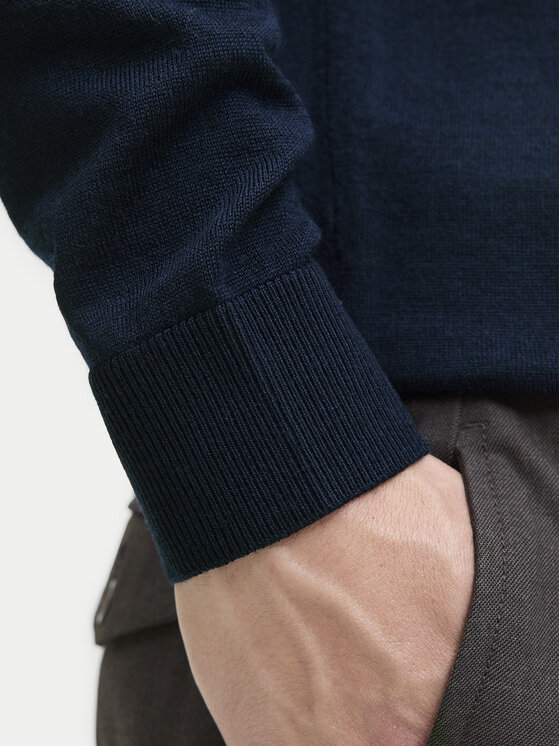 Jack & Jones Jack & Jones Svetr Merino 12281757 Tmavomodrá Regular Fit