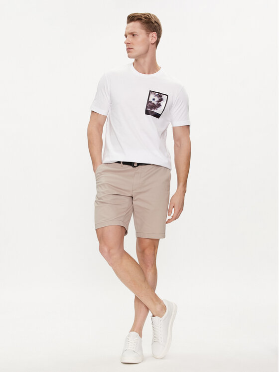 Calvin Klein Calvin Klein Тишърт Framed Flower Graphic K10K112492 Бял Regular Fit
