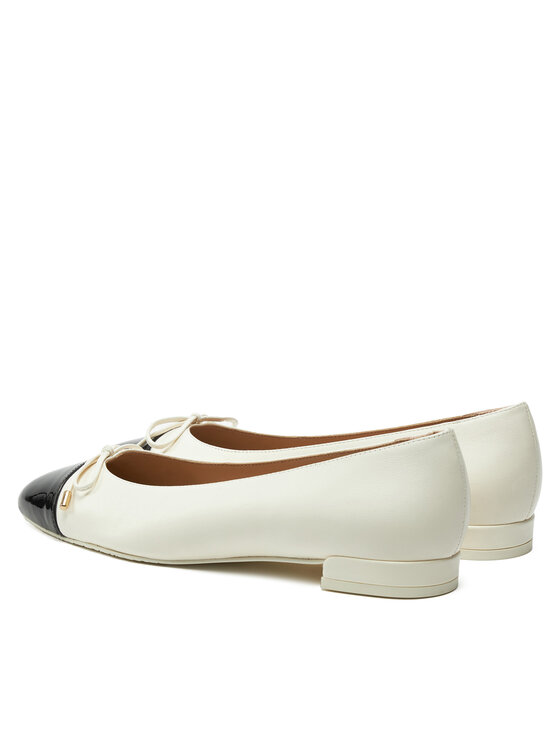 Stuart Weitzman Stuart Weitzman Czółenka Sleek Bow Flat SG888 Écru