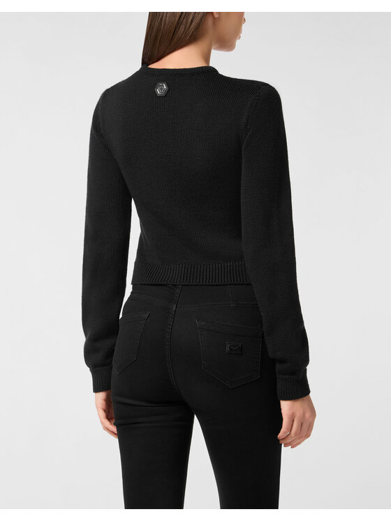 PHILIPP PLEIN PHILIPP PLEIN Sweter 27249 Czarny Regular Fit
