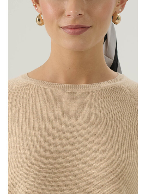 Femestage Femestage Sweter Femestage AB BASE SWE0880-015 Beżowy Regular Fit