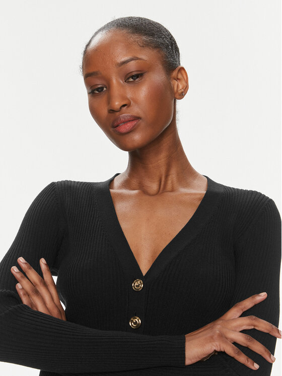 PINKO Pinko Kardigan Tilacino 102018 A1KW Crna Slim Fit