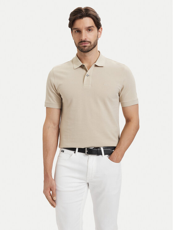 BOSS BOSS Polokošeľa Pallas 50553564 Béžová Regular Fit