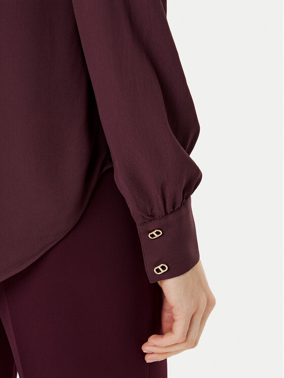 TWINSET TWINSET Bluza 252TP2291 Bordo rdeča Loose Fit