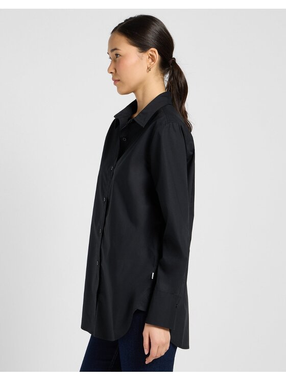 Lee Lee Koszula Classic Shirt Czarny Regular Fit