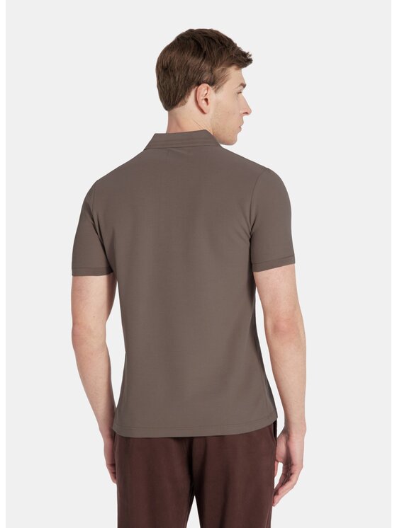 Pako Lorente Pako Lorente Polo P25WF-TX-004 Brązowy Classic Fit