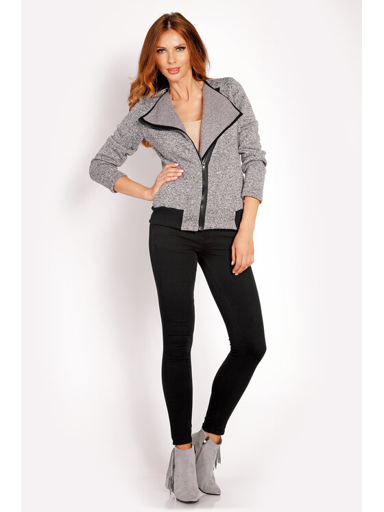 Awama Awama Giacca da donna L007 Grigio Basic Fit