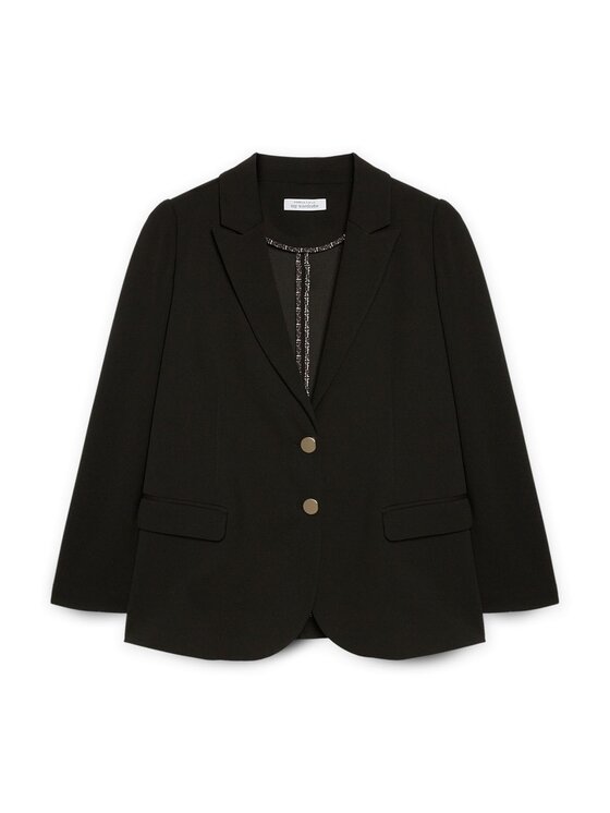 Fiorella Rubino Fiorella Rubino Giacca di transizione Q496T000173N033 Nero A-Line Fit