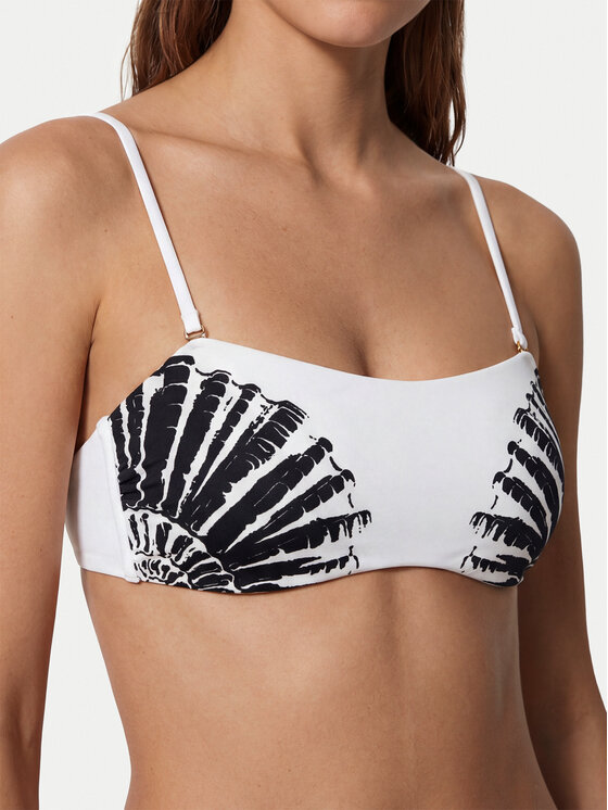 Fracomina Fracomina Bikini partea de sus FV26SR1004J493J4 Alb