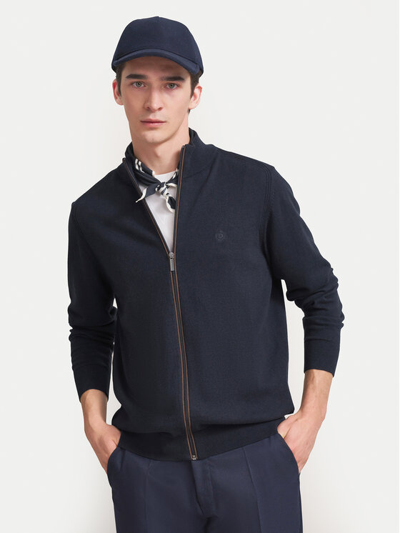 Bugatti Bugatti Пуловер 7600 65520B Тъмносин Regular Fit