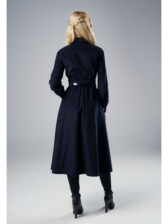 Kasia Zapała Kasia Zapała Sukienka codzienna Salima Granatowy Slim Fit