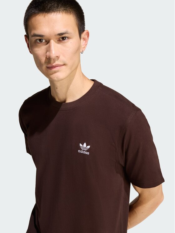 adidas adidas T-Shirt Trefoil Essentials Tee Brązowy Regular Fit