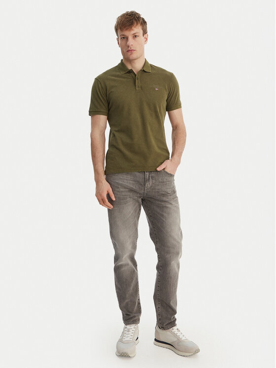 Napapijri Napapijri Polo särk Elbas NP0A4GDL Roheline Regular Fit