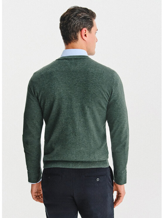 Pako Lorente Pako Lorente Sweter P25WF-2X-016 Zielony Classic Fit