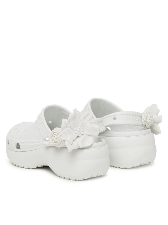 Crocs Crocs Iešļūcenes Classic Bouquet Platform Clog 211292 Balts