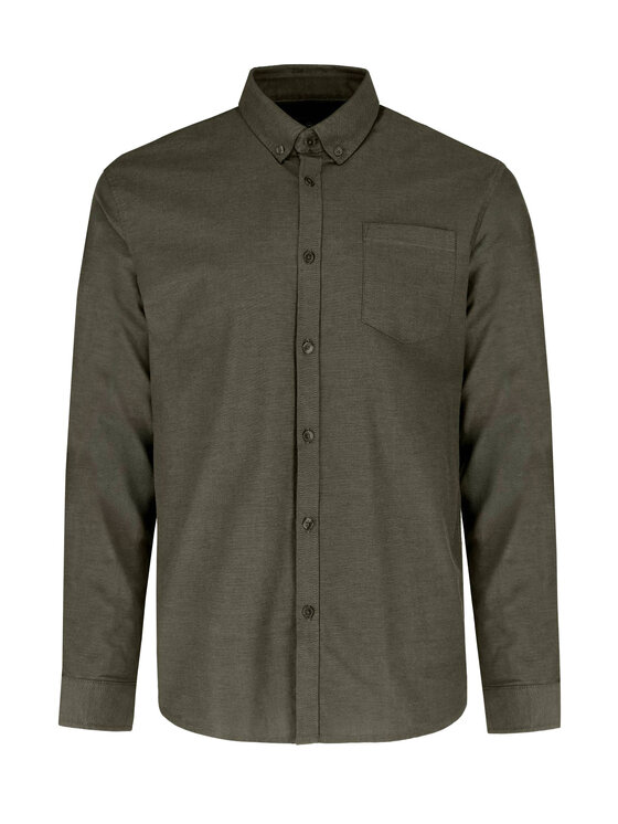 Volcano Volcano Koszula K-CEBU Zielony Regular Fit