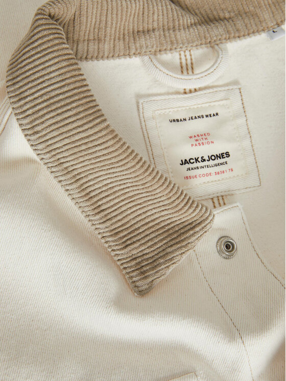 Jack & Jones Jack & Jones Дънково яке Steel 12231171 Екрю Regular Fit