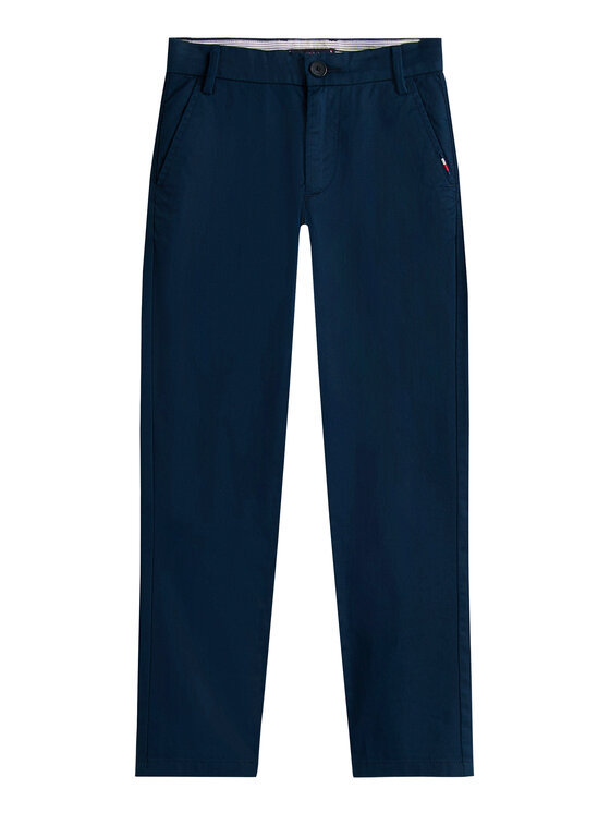 Tommy Hilfiger Tommy Hilfiger Chinosy 1985 KB0KB09638 D Granatowy Slim Fit