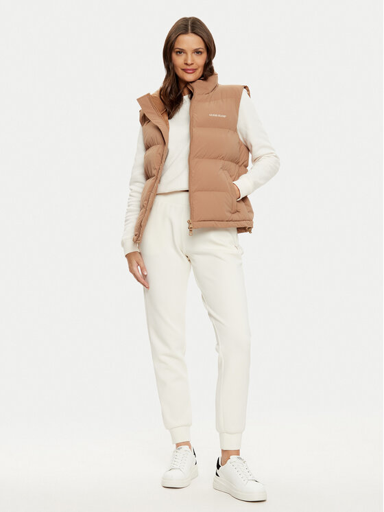 Guess Jeans Guess Jeans Жилетка за костюм W4BN59 WGII2 Бежов Regular Fit