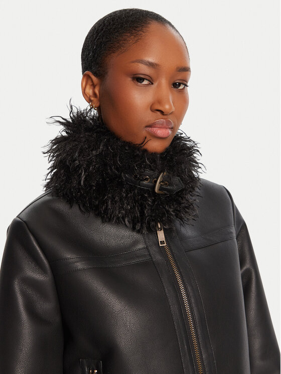 TWINSET TWINSET Куртка зі штучної шкіри 252TP2410 Чорний Regular Fit