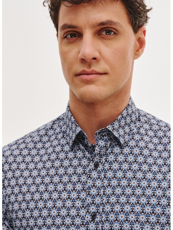 Pako Lorente Pako Lorente Koszula P25SF-1X-035 Granatowy Slim Fit