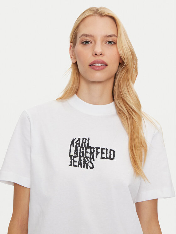 Karl Lagerfeld Jeans Karl Lagerfeld Jeans T-shirt 246J1712 Bianco Regular Fit