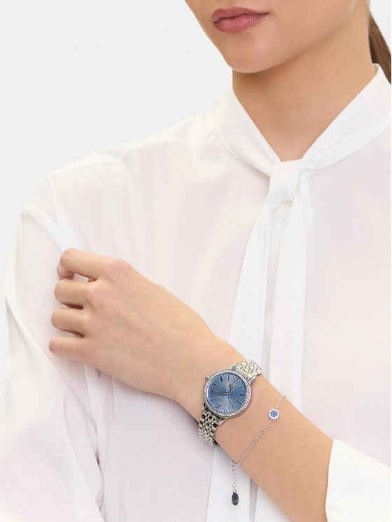 U.S. Polo Assn. U.S. Polo Assn. Rinkinys: laikrodis ir apyrankė Faith USP6392TW Sidabrinė