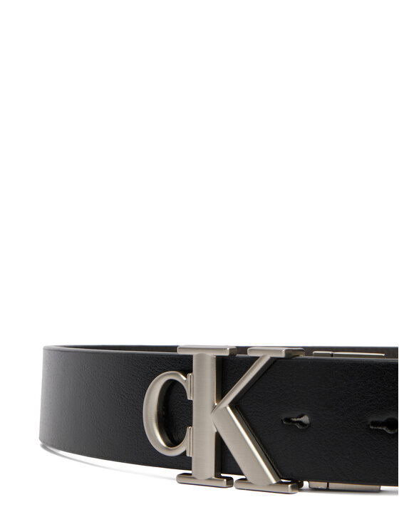 Calvin Klein Calvin Klein Pas Ck Buckle Tumbled 35Mm Adj/Rev LV04D7049G Črna