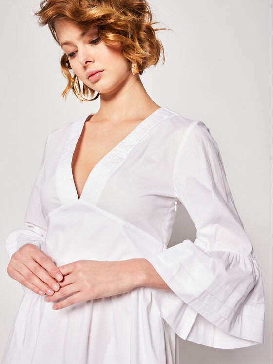 TWINSET TWINSET Sukienka codzienna 201TT2072 Biały Regular Fit
