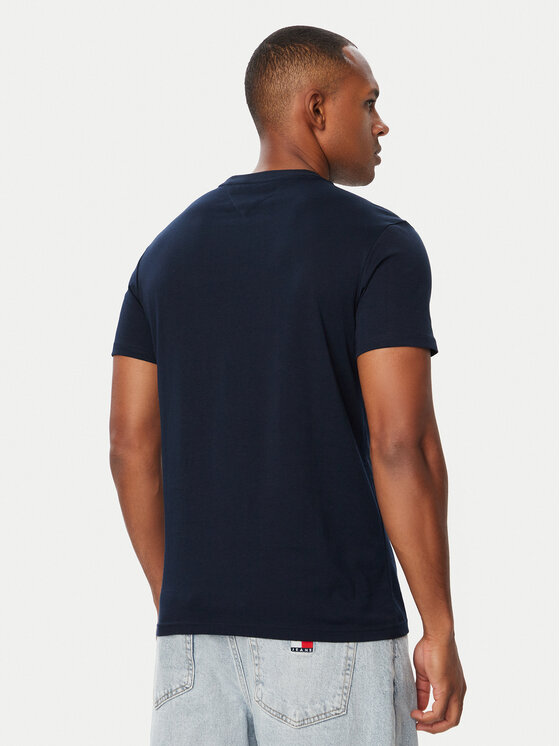 Tommy Jeans Tommy Jeans T-Shirt Dna Play DM0DM23715 Granatowy Slim Fit