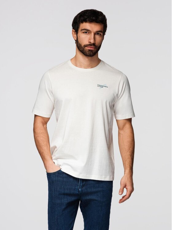 Ombre Ombre T-Shirt OM-TSPT-0258 Biały Regular Fit