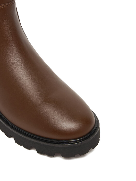 Tommy Hilfiger Tommy Hilfiger Klassische Stiefeletten Lthr Low Chelsea FW0FW08775 Braun
