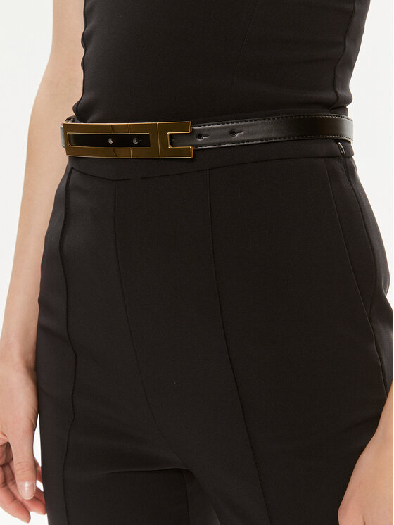 Elisabetta Franchi Elisabetta Franchi Παντελόνι υφασμάτινο PA-034-42E2-5981 Μαύρο Regular Fit