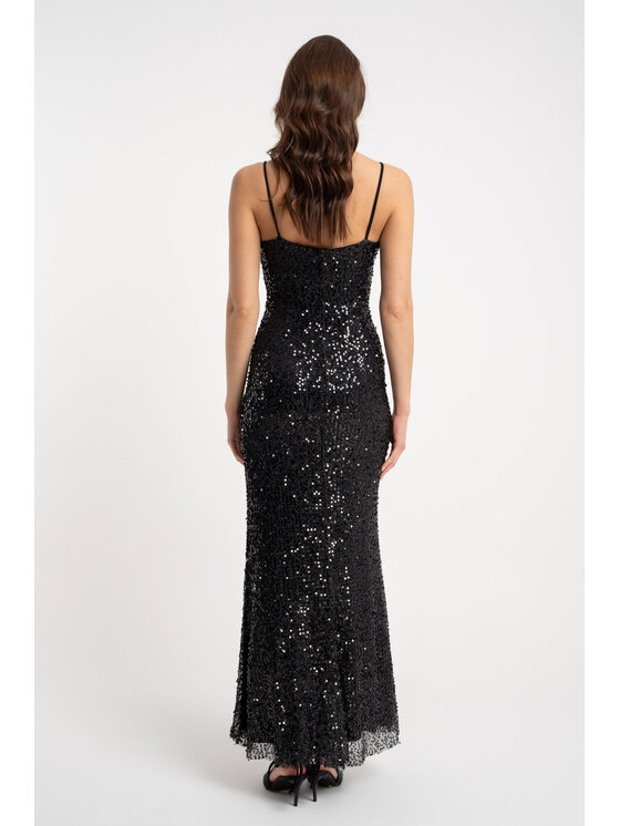 CLICK CLICK Φόρεμα βραδινό 60-6173 Μαύρο Slim Fit