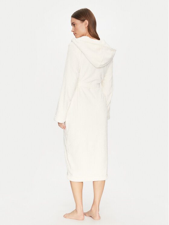 Hunkemöller Hunkemöller Hommikumantel Waffle 301439 Valge