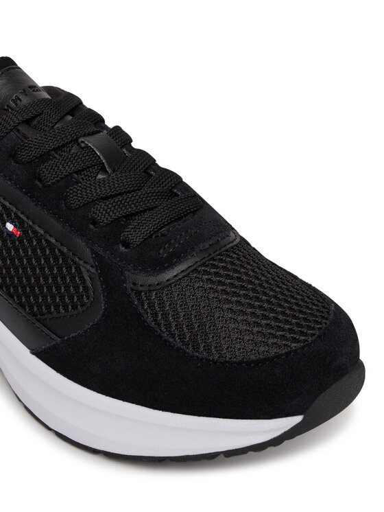 Tommy Hilfiger Tommy Hilfiger Sneakersy Sporty Runner FW0FW08644 Čierna