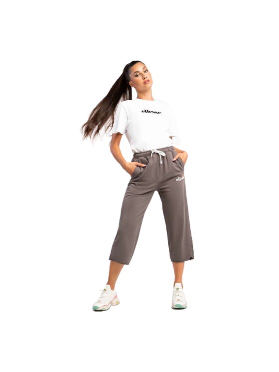 Ellesse Ellesse Spodnie dresowe E TARAN CROPPED JOG PANT BLK SGM14012011 Brązowy Classic Fit
