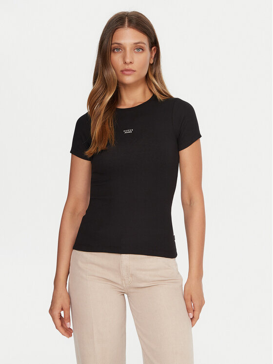 Guess Jeans Guess Jeans Футболка W5BP45 KA0H1 Чорний Slim Fit