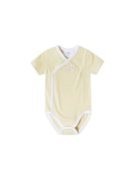 Stellou & friends Stellou & friends Komplet body dziecięcych Short Sleeve CROSS-BODY Żółty jasny