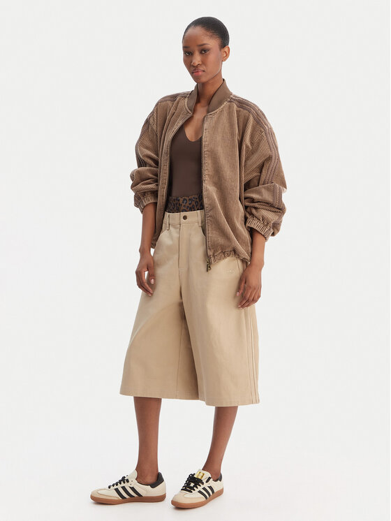 adidas adidas Majica dugih rukava Corduroy Sst KD8781 Smeđa Oversize