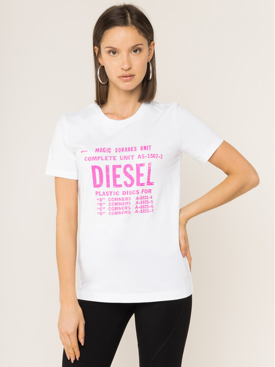 Diesel Diesel Тишърт T-Sily-Zf 00SYVT 0091A Бял Regular Fit