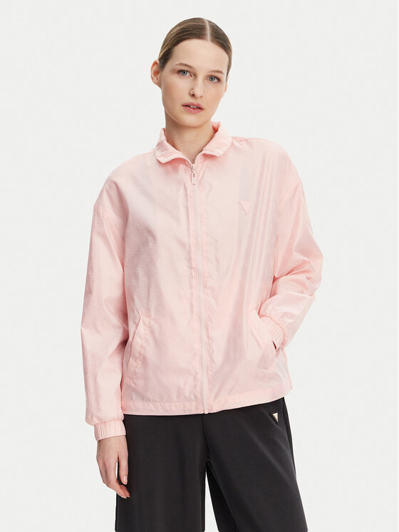 Guess Guess Μπουφάν μεταβατικό V5GL01 WH482 Ροζ Regular Fit