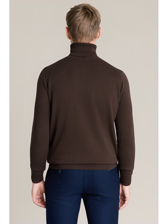 Lancerto Lancerto Sweter Jesse SW073226000046 Brązowy Regular Fit