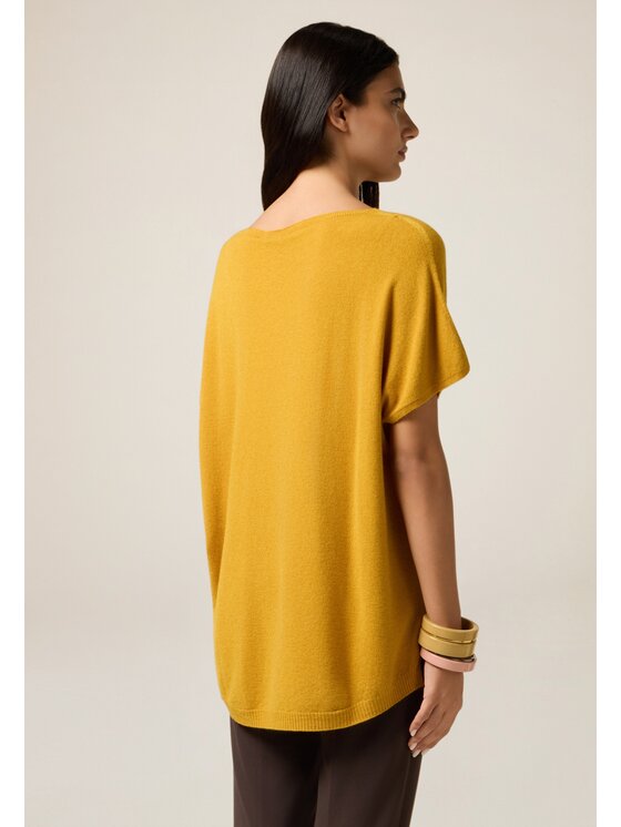 Oltre Oltre Cardigan M047E002033N028 Giallo Baggy Fit