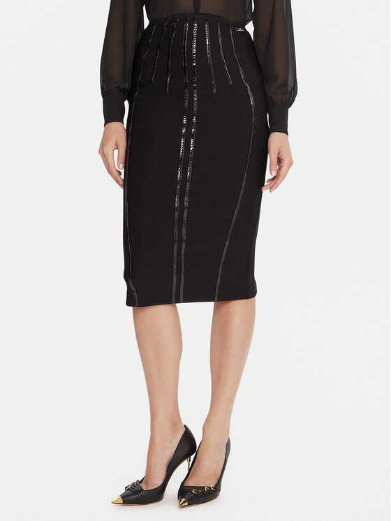 Elisabetta Franchi Elisabetta Franchi Φούστα pencil GO-124-57E2-V460 Μαύρο Slim Fit
